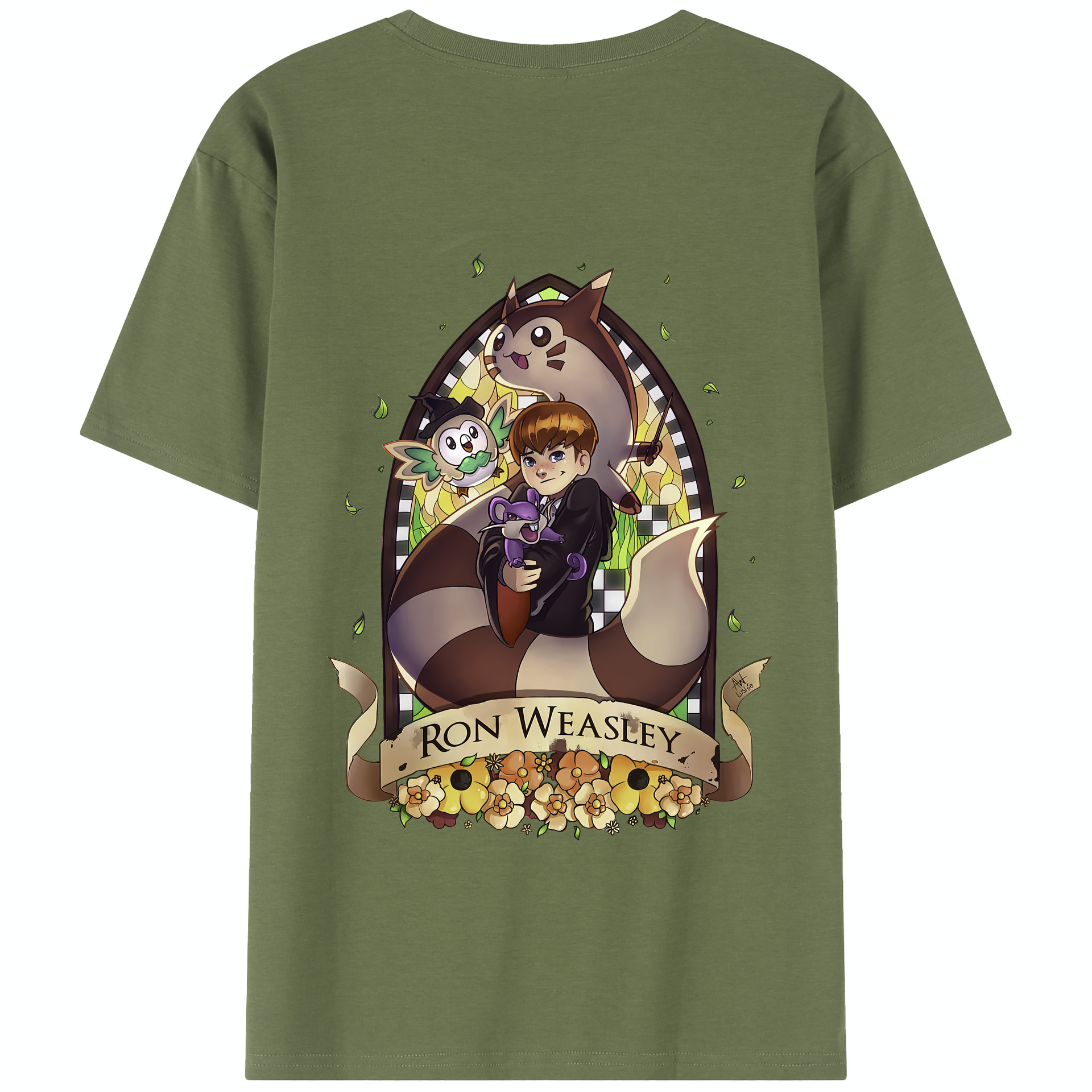 （画像用） Harry Potter ハリー・ポッターシリーズ 綿100％半袖Tシャツ（背面プリント）